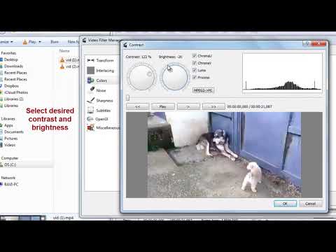 Change contrast or brightness of video permanently Change contrast or brightness of video permanently