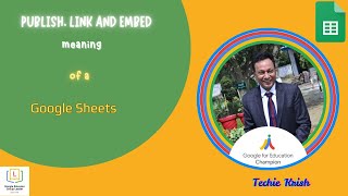 Publish | Link | Embed | | Google Sheets