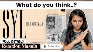 Reaction on SYL ( Satluj Yamuna Link) by Sidhu Moose Wala | Reaction Masala