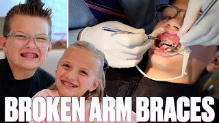 GETTING BRACES PUT ON FOR THE FIRST TIME WITH A BROKEN ARM | THIS IS A FAMILY FIRST