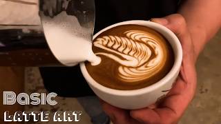 기본기 로제타, 하트,튤립, 스완  라떼아트 모음 cafe vlog  Satisfying  Basic Latte Art Rosetta, heart, tulip, swan