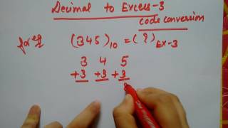 Decimal to Excess 3