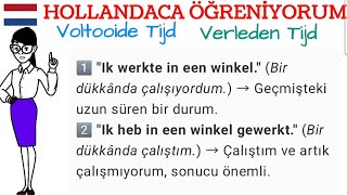 HOLLANDACA ÖĞRENİYORUM,nederlands leren,nt2,flemenkçe (ders 88,voltooide en verleden tijd)