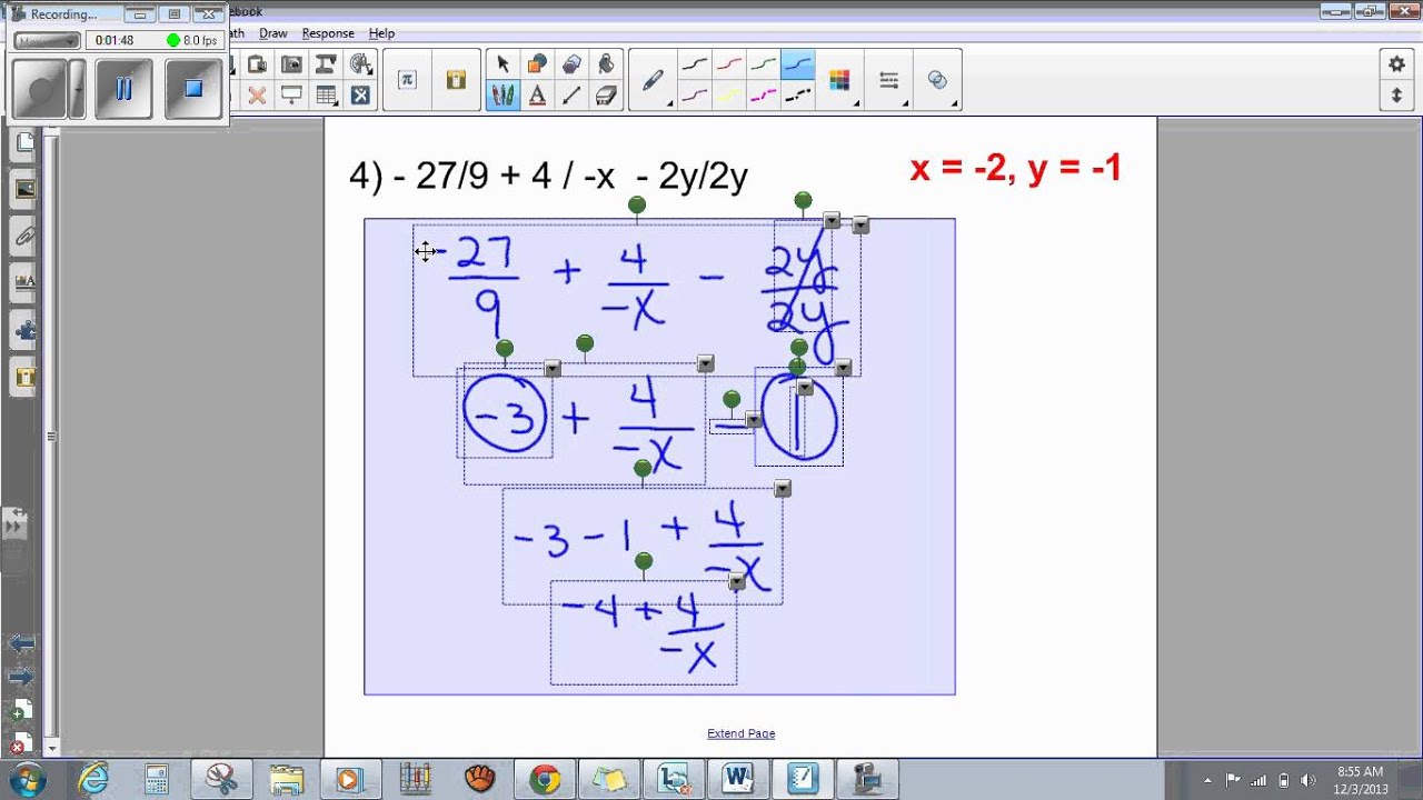 Ejercicio 4 Simplificar Y Evaluar Expresiones Algebraicas - YouTube