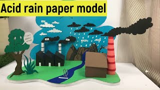 Acid rain model for science exhibition | Paper model | DIY science project | @diyasfunplay