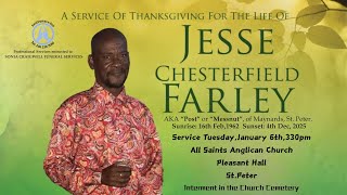 Live Stream of Funeral Service for Jesse Farley