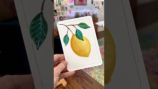 Using complementary colors to paint a lemon