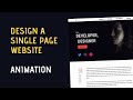 Design A Single Page Static Website (AOS Library for Animation)