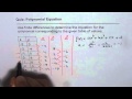 Determine Polynomial Equation From Table of Values Using Finite Difference GCSE Advanced Precalculus