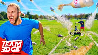 Coke and Mentos Hailfire Challenge! *Don’t Get Hit!*