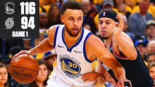 Steph Curry hits 9 3-pointers as Warriors win Game 1 vs. Trail Blazers | 2019 NBA Playoff Highlights