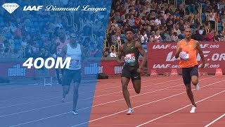 Christian Taylor ALMOST Win's Men's 400m - IAAF Diamond League Birmingham 2018