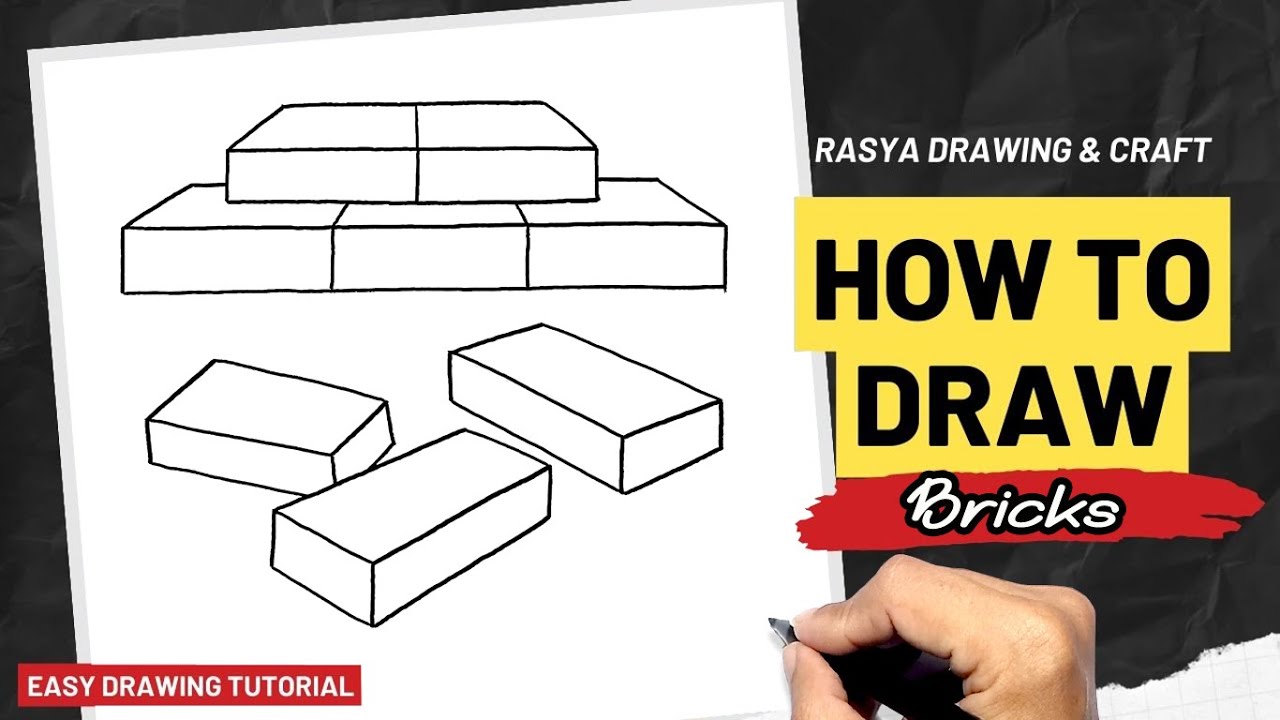 How To Draw Bricks Youtube