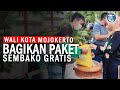 Wali Kota Mojokerto Bagikan Sembako pada Ratusan Ojol & Tukang Becak