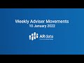 Weekly Adviser Movements for Australia up to 10 January 2022