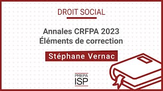 Annales CRFPA 2023 - Droit social