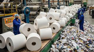 Turning Waste Paper Into Soft Tissue | Amazing Factory Process