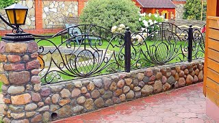 Beautiful fences with elements of artistic forging! 80 ideas for inspiration!