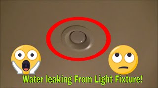 Water Is coming Through Our Light Fixture!🌧