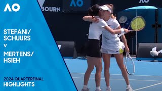 Schuurs/Stefani v Hsieh/Mertens Highlights | Australian Open 2024 Quarterfinal