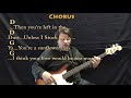 Sunflower (Post Malone) Bass Guitar Cover Lesson in D wth Chords/Lyrics
