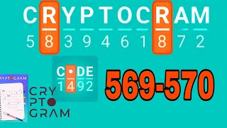 CRYPTOGRAM Word Logic Puzzles level 569 570