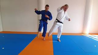 O Soto Gari drills for home practice with Judo blackbelt Nico Oana % Peter Mettler