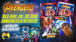 AVENGERS: INFINITY WAR - Blu-ray, 4K, 3D, DVD Announced & Detailed (+ AVENGERS & ULTRON 4K)