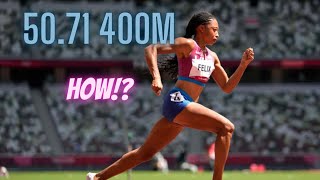 Allyson Felix Runs a Easy 50.71 400m | World Athletics Chorzow