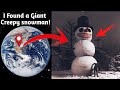 I Found a Giant Creepy Snowman! ⛄🤯 on google maps and google earth 🌎 #map #earth #hrgoogleearth