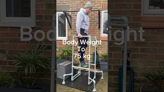 “Street Lifting” style “Weighted Dips”. From Body Weight to 75kg.