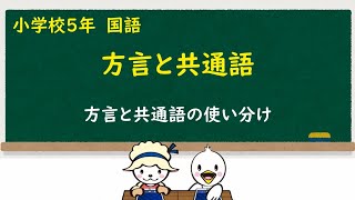 小５国語_方言と共通語