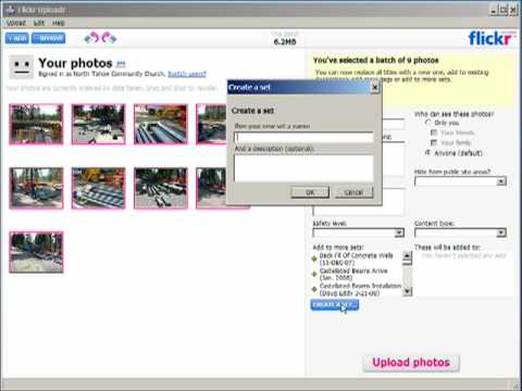 Upload a batch of photos to Flickr using the uploader