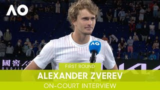 Alexander Zverev On-Court Interview (1R) | Australian Open 2022