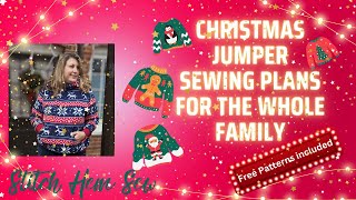 Christmas Jumpers Sewing Plans for the Whole Family | Free Patterns Included