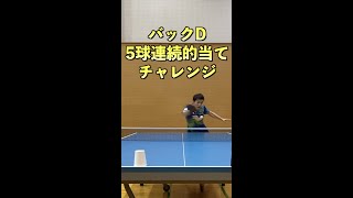 バックDで遊んでみた【連続】 #Shorts #tabletennis #backhand #卓球