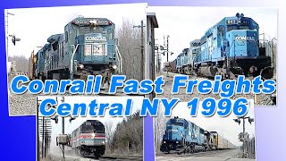 Conrail Fast Freights in Central NY 1996