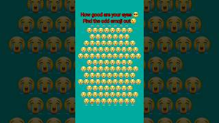 How good are your eyes 🤓 Find the odd emoji 😉 #shorts #braingames #youtube #youtubeshort
