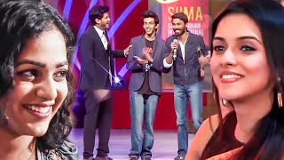Asin And Nithya Menen Enjoying Dhanush, Anirudh And Vijay Yesudas Ultimate Fun On Stage