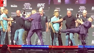 CONOR MCGREGOR VS DUSTIN POIRIER 3 FACE OFF | UFC 264 PRESS CONFERENCE