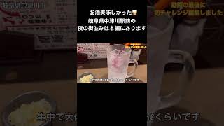 【ダイジェスト】とある休日散歩 夜の中津川散歩 1ℓ特大ジョッキサワーを飲んでみた #岐阜県 #中津川 #酒