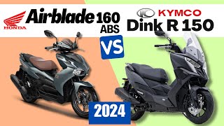 Honda Air Blade 160 vs Kymco Dink R 150 | Side by Side Comparison | Specs \u0026 Price | 2024