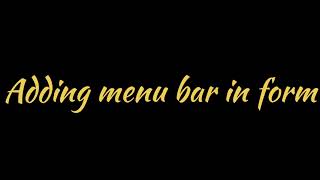 VisualBasic6.0| Adding menu bar in form | CodeLearning