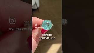 Rare Blue Paraiba Tourmaline \u0026 Diamond 18K Ring