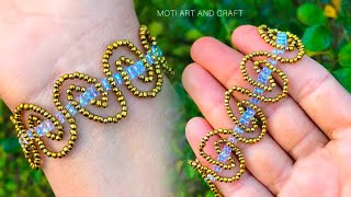 DIY seed bead bracelet . Pearl bracelet tutorial . Beading for beginners