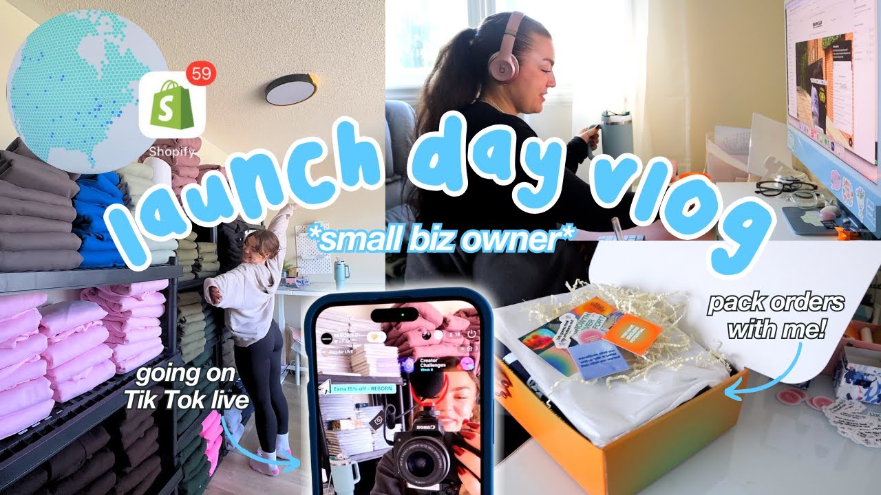 Small Business Launch Day Vlog Packing Orders Daily Routines Tips