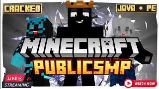 Minecraft Live 🔴 Public SMP | Java + Pe | FULL DAY | 24/7 server | #live #minecraft #shorts