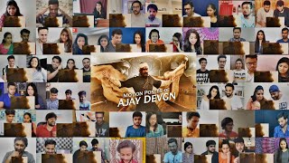Ajay Devgn #RRR Motion Poster Mega Mashup 40+ Reactions | #HBDAjayDevgn | #DheerajReaction |