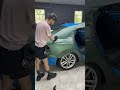 wrapping a audi a4 quarter panel in matte pine green carwrap carwrapping carwraps