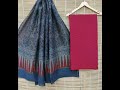 pure natural organic colour hand block ajrakh print chanderi silk dupatta with kantha top